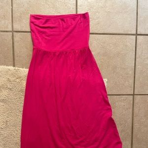 Long strapless dress